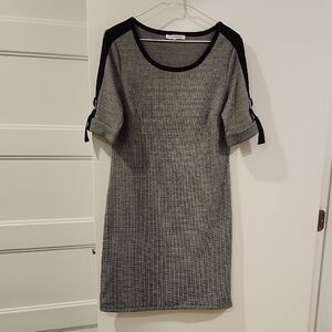 P2P 17.5" Chic Black and Gray Women's Dress